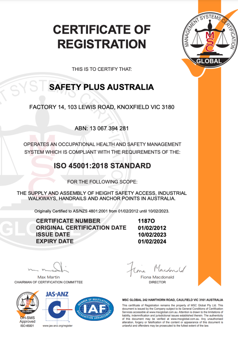 Occupational Health and Safety AS/NZS 48012001 OH&S